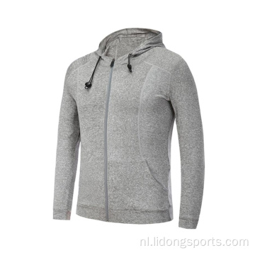 Actief track running hoodie jas met lange mouwen